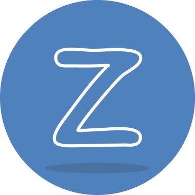 Küçük harf Z web simgesi vektör illüstrasyonu