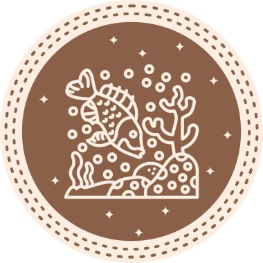 Kaya balığı web simgesi vektör illüstrasyonu