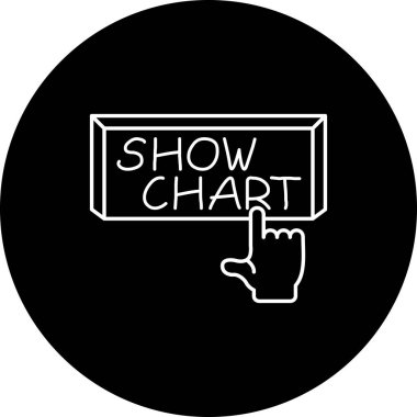 Grafik web simgesi vektör çizimini göster