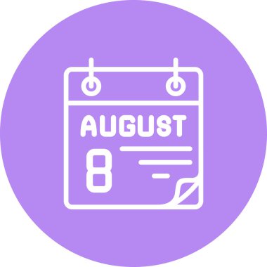 8 Ağustos Yaratıcı Minimum Vektör Sanatı