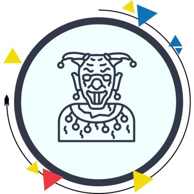 Palyaço Cadılar Bayramı Kostümü Yenilikçi Ürün Grafiksel Elementi