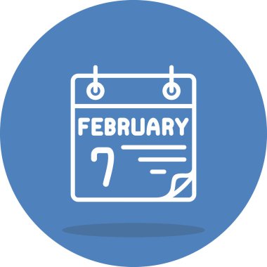 7 Şubat Belirgin Asgari Markalaştırma Vektör Varlığı