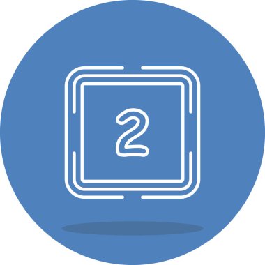 Tek sayılı iki oturuş merkezli eşmerkezli kare çerçeveler içinde yuvarlak köşeler ve ince doğrusal aksanlar.