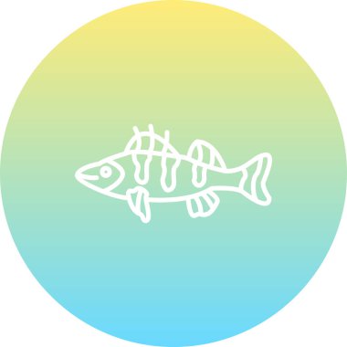 Walleye Web simgesi vektör illüstrasyonu