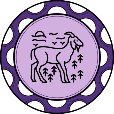 Keçi simgesi vektör illüstrasyon tasarımı