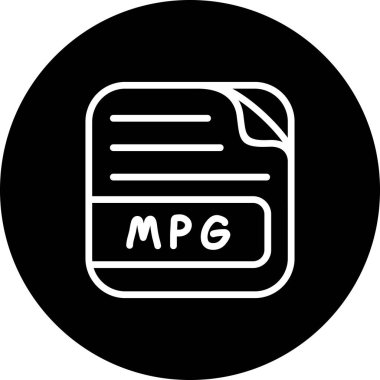 MPG Dosya Premium Çağdaş Düz Vektör Özelliği