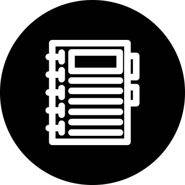 Notebook Line Icon Isolated on White Background