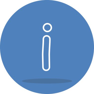 Küçük Harf I web simgesi vektör illüstrasyonu