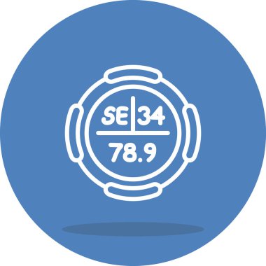 Selenyum Kimyasal Element Basit Simge, Vektör