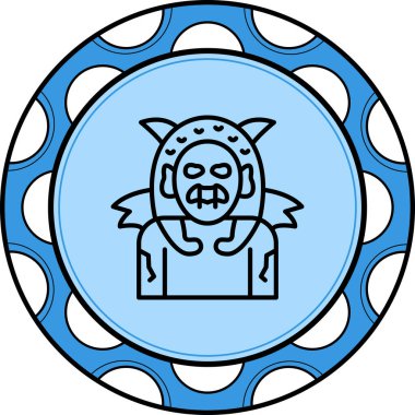 Devil Woman web simgesi vektör illüstrasyonu