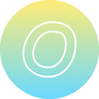 Küçük Harf O web simgesi vektör çizimi