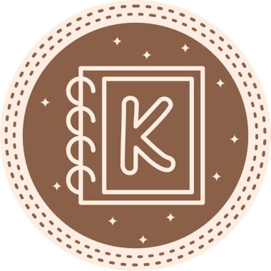 Büyük harf K Web simgesi vektör illüstrasyonu