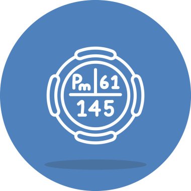 Promethium web simgesi vektör illüstrasyonu