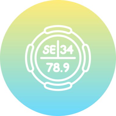 Selenyum Kimyasal Element Basit Simge, Vektör