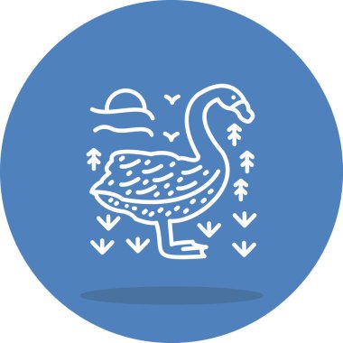 Siyah Kuğu simgesi vektör çizimi tasarımı