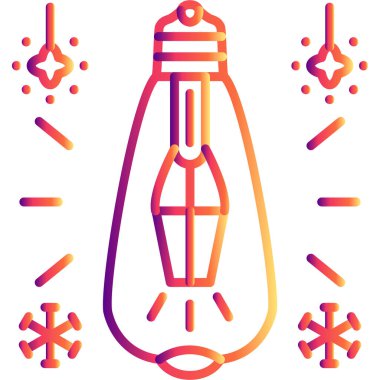 Modern Ampul simgesinin vektör çizimi