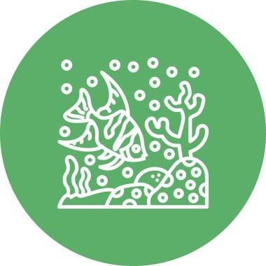 Melek Balık web simgesi vektör illüstrasyonu