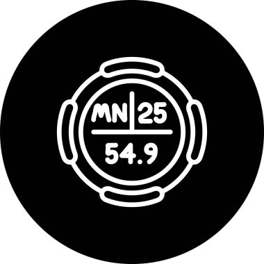 Manganez Kimyasal Element Basit Simge, Vektör