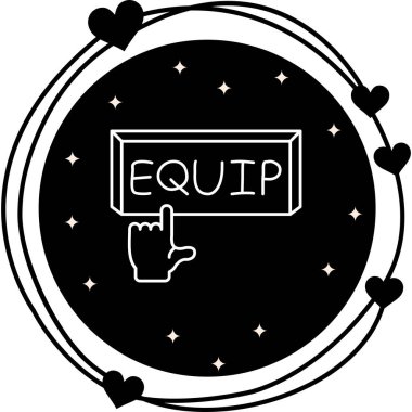 Equip Gear Web simgesi vektör illüstrasyonuName