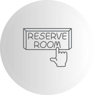 Rezerv Odası Web simgesi vektör çizimi
