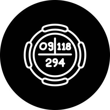 Oganesson sembolü, periyodik tablonun kimyasal elementi, vektör simgesi