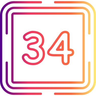 34 Web simgesi vektör illüstrasyonu