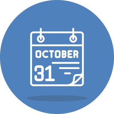 31 Ekim takvim simgesi, vektör illüstrasyonu                