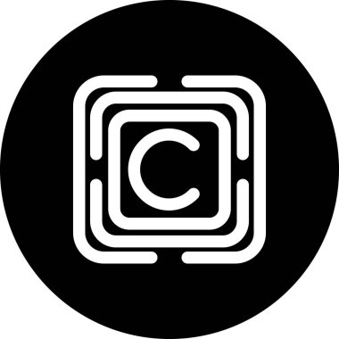 telif hakkı web simgesi vektör illüstrasyonu