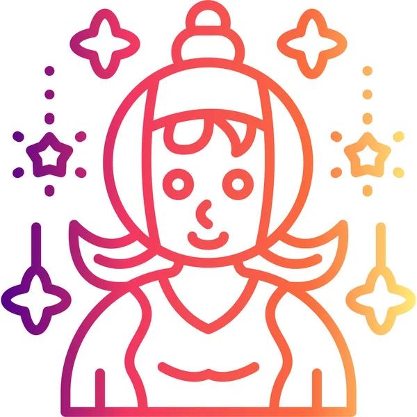 kız avatar simgesi, vektör illüstrasyonu basit tasarım