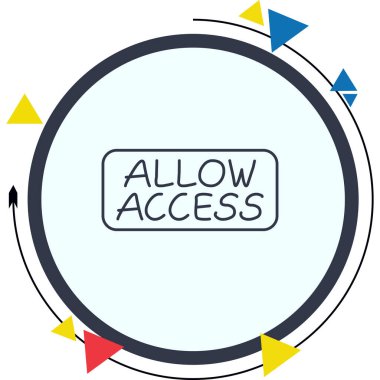 Erişim web simgesi vektör illüstrasyonuna izin ver