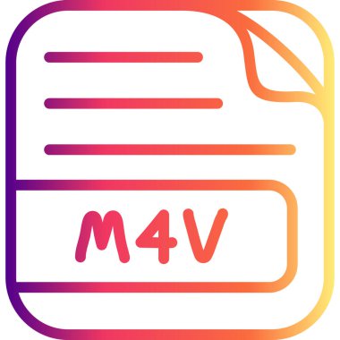 M4V Dosyası Sofistike Temiz Ürün Grafik Şekli