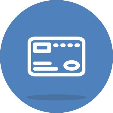 Kredi Kartı Çizgisi Simgesi Basit Görüntü Beyaz Arkaplanda İzole Edildi