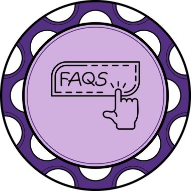 FAQs Finger Tap Düğmesi Dinamik Sofistike Düz Sanat Düzenlemesi