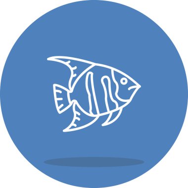 Melek Balık web simgesi vektör illüstrasyonu