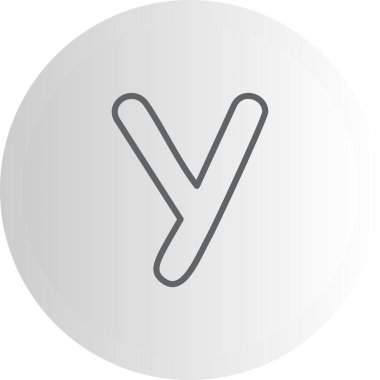 Küçük Harf Y Ayırt Vibrant Dijital Grafik Özelliği