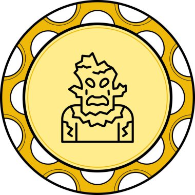 Canavar ağ simgesi vektör illüstrasyonu