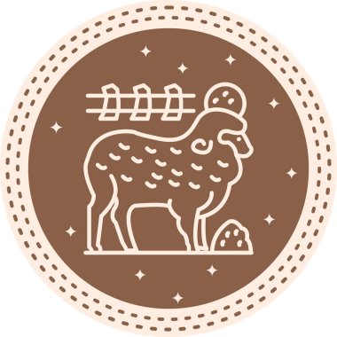 Koyun ikonu vektör illüstrasyon tasarımı