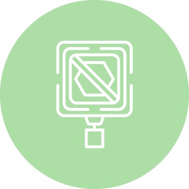 Yüksek Çözünürlüklü Düz Tasarım Sembolü Durdurulmuyor