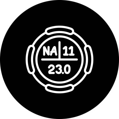 Sodyum sembolü, periyodik tablonun kimyasal elementi, vektör simgesi