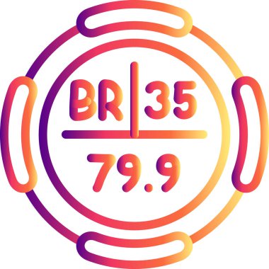 Bromine sembolü, periyodik tablonun kimyasal elementi, vektör simgesi