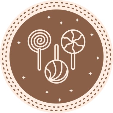 Lolipoplar web simgeleri vektör illüstrasyonu