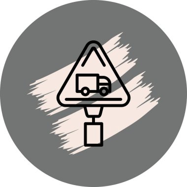 Kamyon Hattı Basit Simgesi