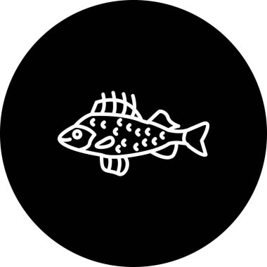 Perch web simgesi vektör illüstrasyonu