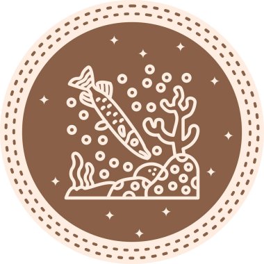 Kuzey Pike simge vektör illüstrasyon tasarımı