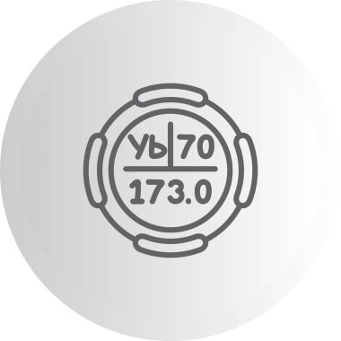 Ytterbium Kimyasal Element Basit Simge, Vektör