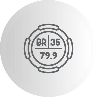 Bromine sembolü, periyodik tablonun kimyasal elementi, vektör simgesi