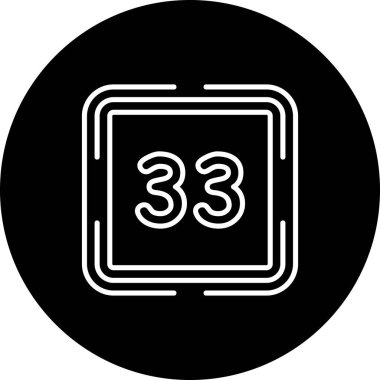 Thirty Three  web icon vector illustration