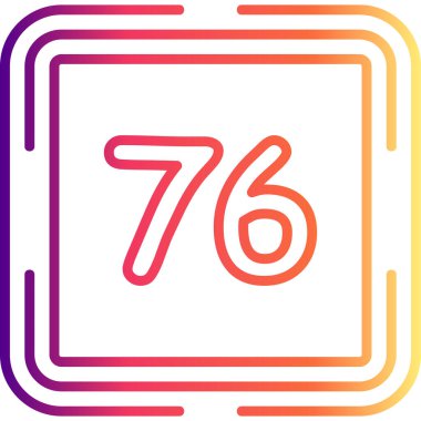 Yetmiş Web simgesi vektör illüstrasyonu