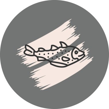 Pollock web simgesi vektör illüstrasyonu