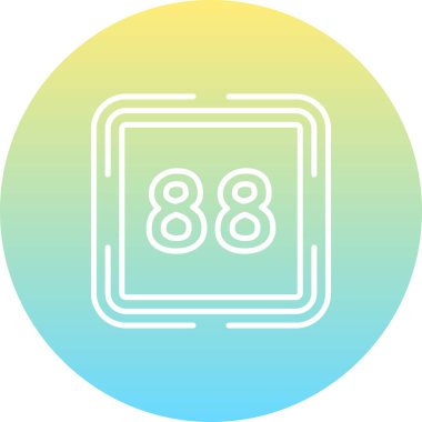 Seksen sekiz web simgesi vektör illüstrasyonu